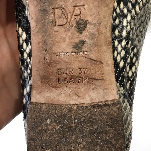 DVF Snake Print Slip On Ballet Flats - Picture 2 of 6